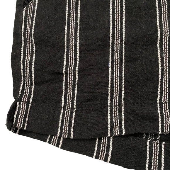 Briggs Black White Shorts Tasseled Drawstring High Rise Pockets Small S - Picture 5 of 16